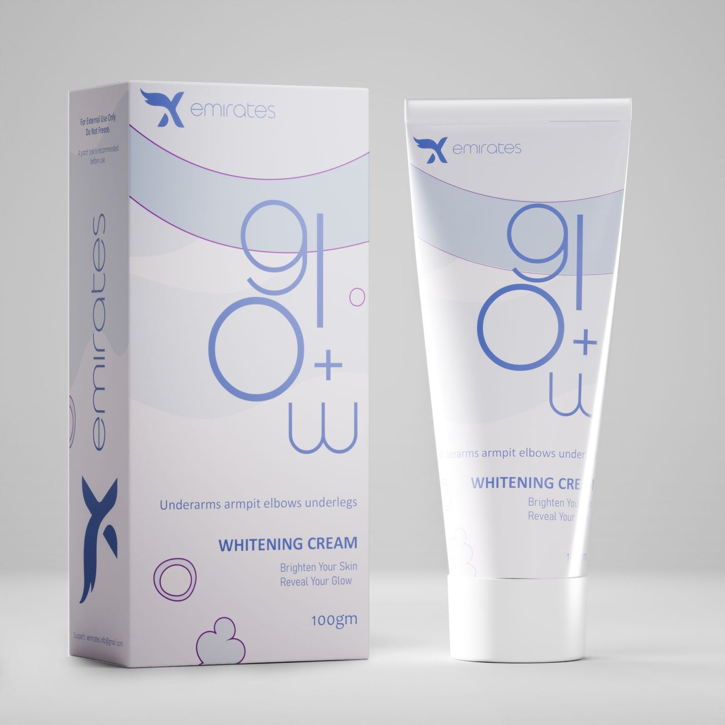 GLOW + UNDERARMS ARMPPIT ELBOWS UNDERLEGS WHITENING CREAM