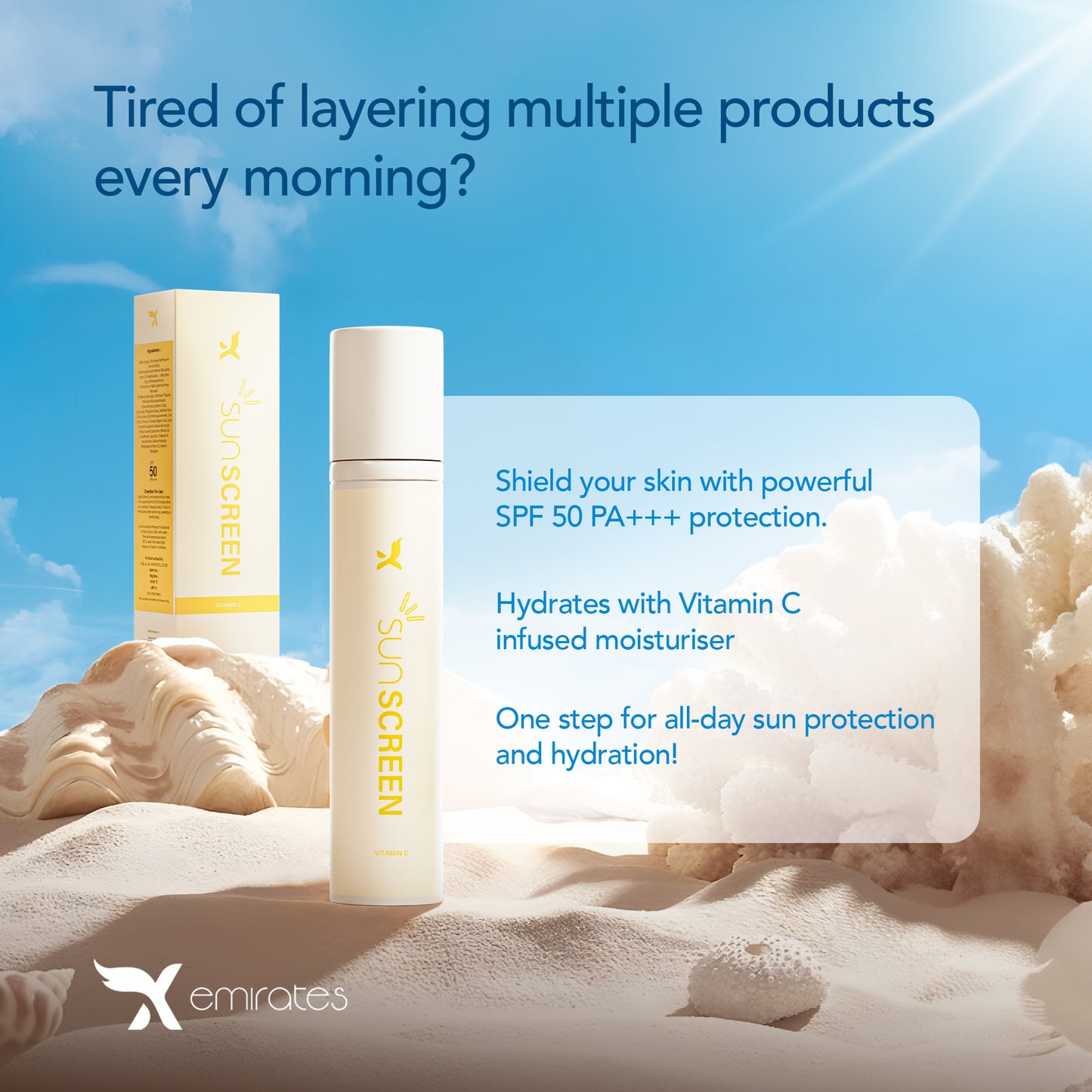 Sunscreen + Moisturiser