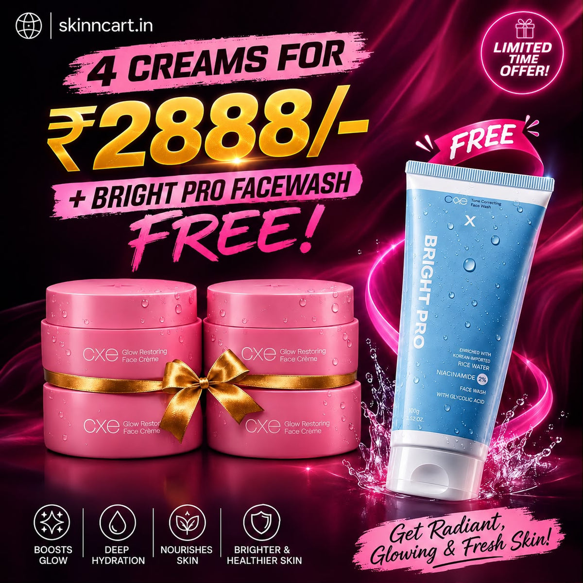 Face cream + facew wash combo