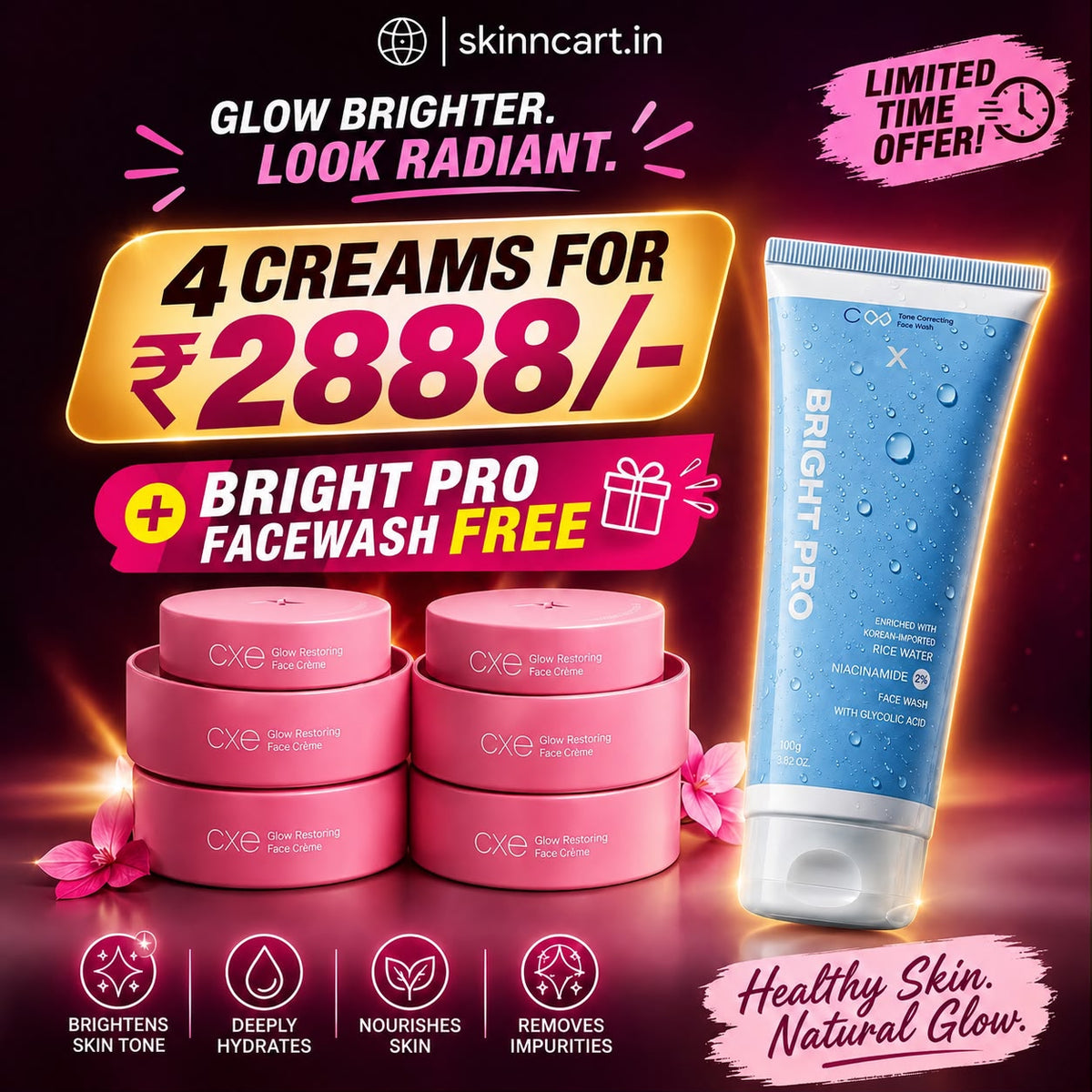 Face cream + facew wash combo